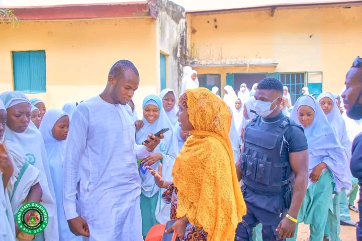 brahim Hassan Hausawa a Journalist in Kano Interviewing the Hafsat Aminu Adhama
