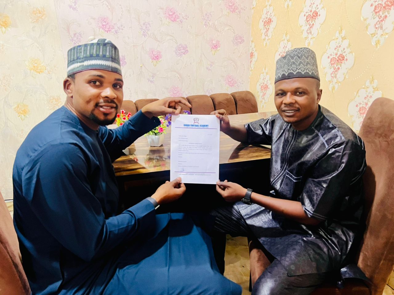 Left side Aminu Abbas and Ibrahim Shitu Chanji